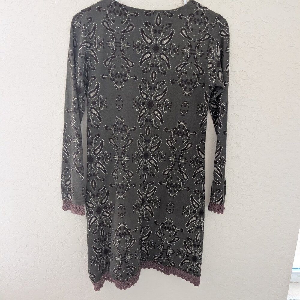 Yak and Yeti Paisley Lace Long Sleeved Dress with Pockets Size S - Picture 5 of 5